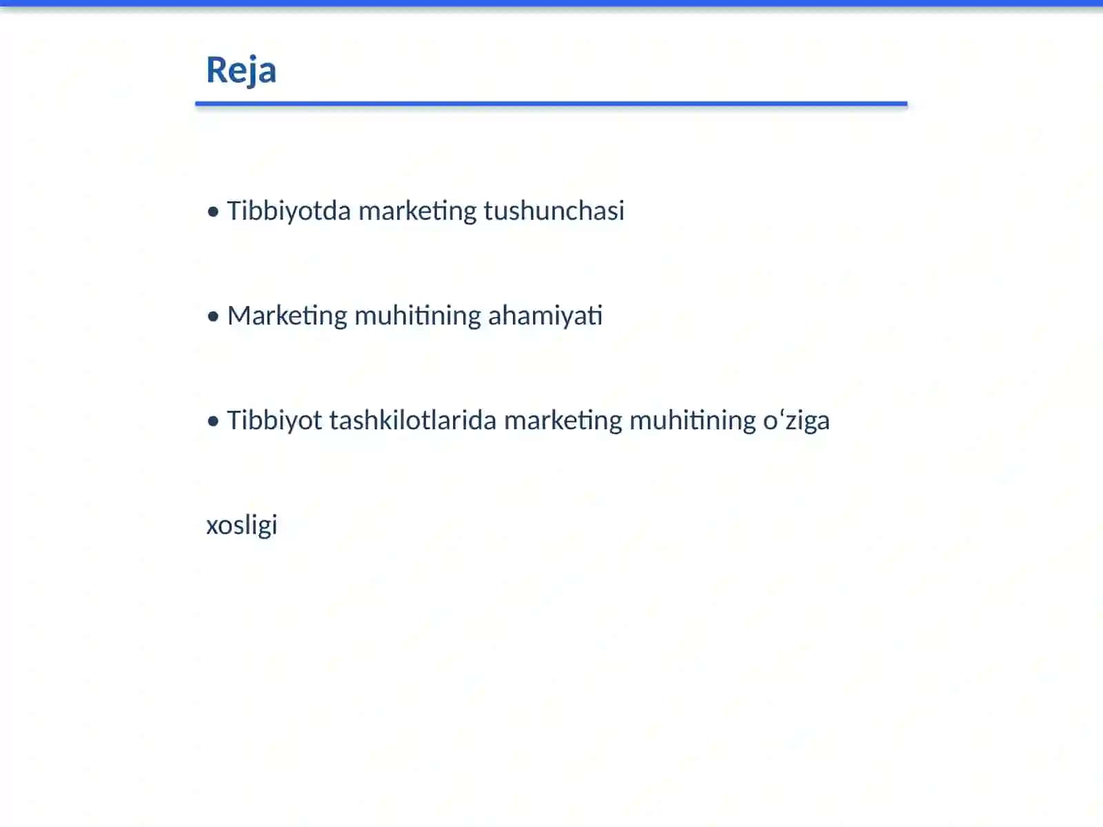 Tibbiyotda marketing muhiti 2