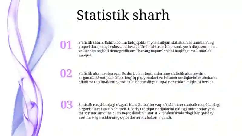 Sanash Tezligini Aniqlashdagi Statistik O'Zgarishlar 2