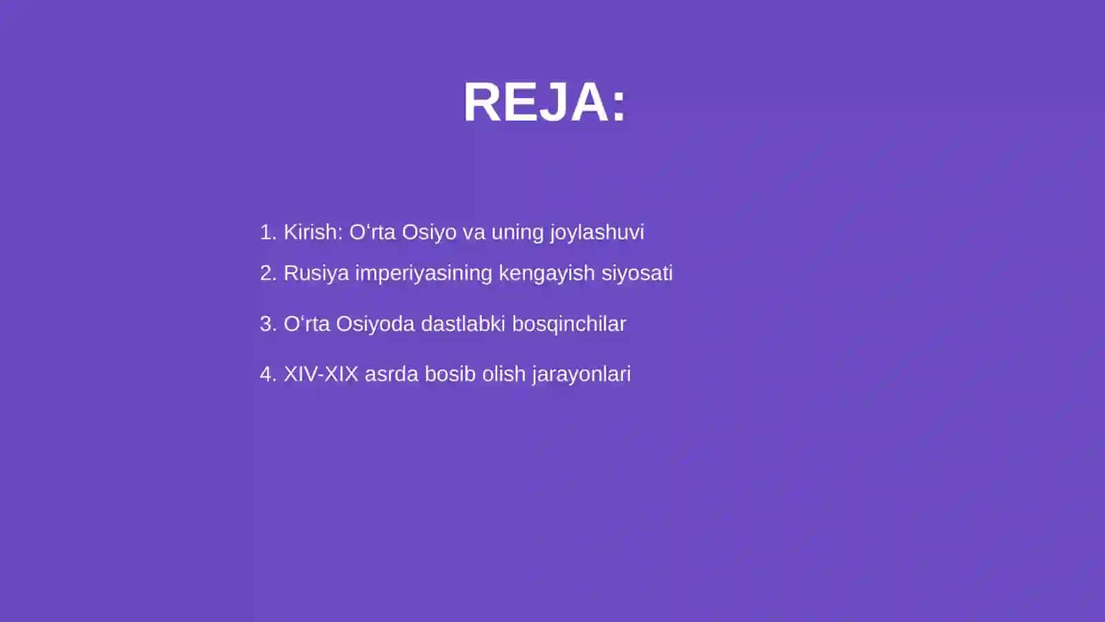 Oʻrta Osiyoning rassiya imperiyasi tomonidan bosib olinishi 2