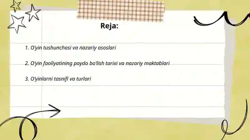 Oʻyin faoliyati nazariyasi 2