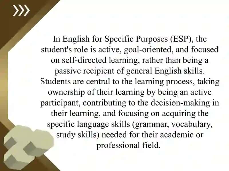 THE ROLE OF THE STUDENT ESP 2