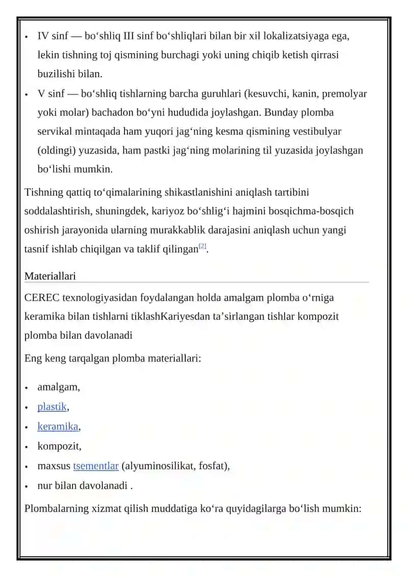 Plomba materiali 2