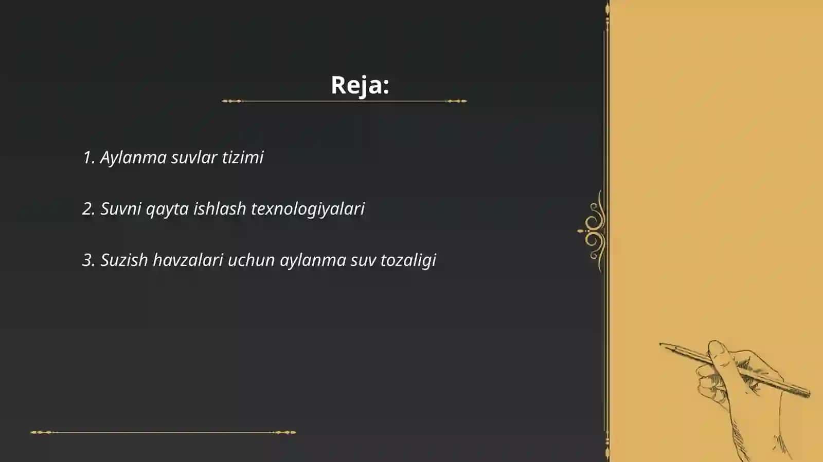 Aylanma suvlarning tozaligi 2