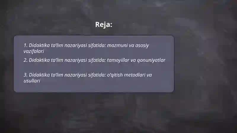 Didaktika taʼlim nazariyasi sifatida 2