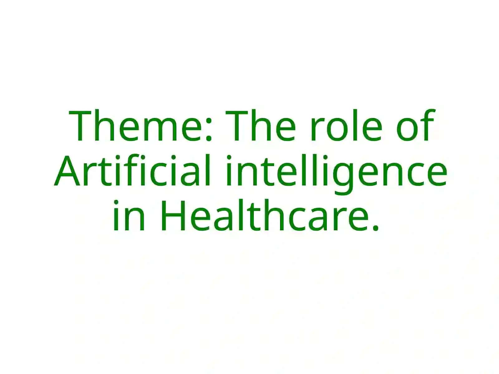 The Role of Artificial Intelligence in Healthcare 2