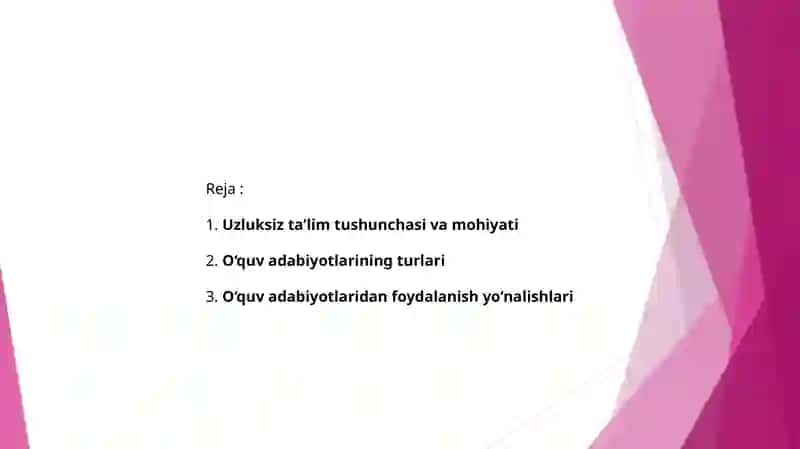 Uzluksiz ta'lim tashkil etishning muhim yo'nalishlari 2