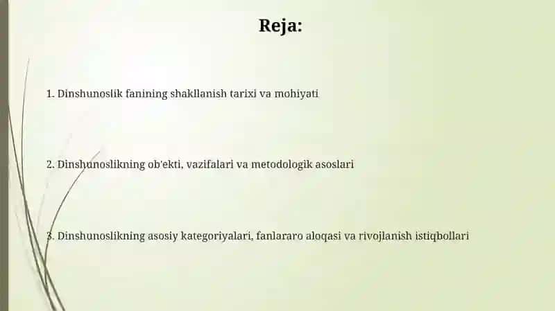 Dinshunoslikning fansifatida shaklanishi 2