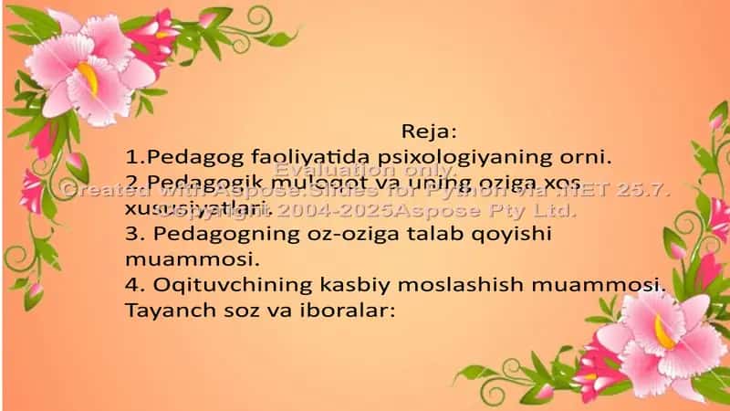 O‘qituvchi psixologiyasi 2