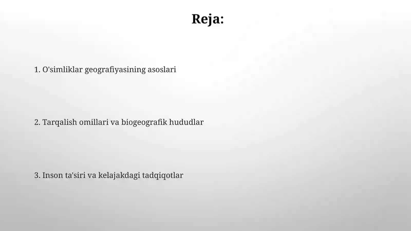 O’simliklar geografoyasi 2