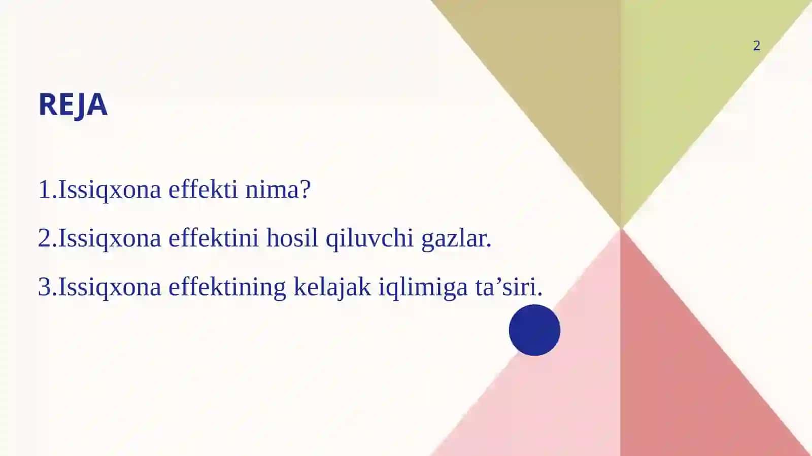 Issiqxona effekti va iqlim 2