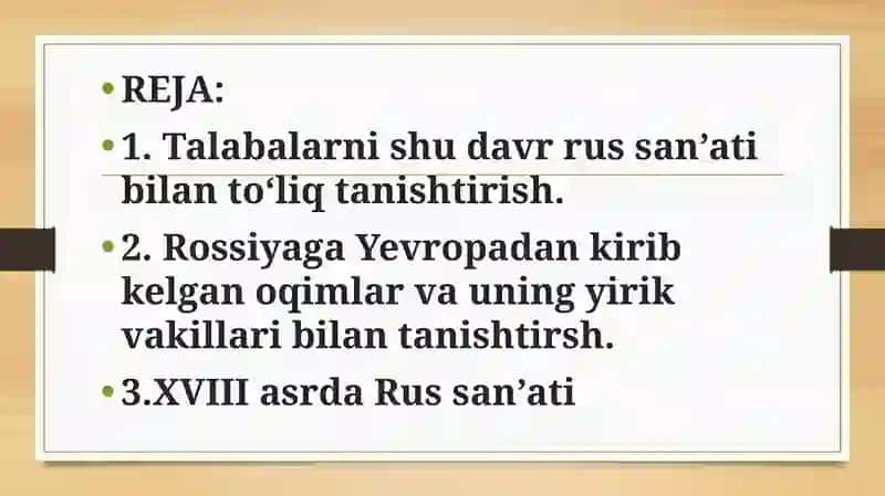 XVII asroxiri–XIX asr Russan’ati 2