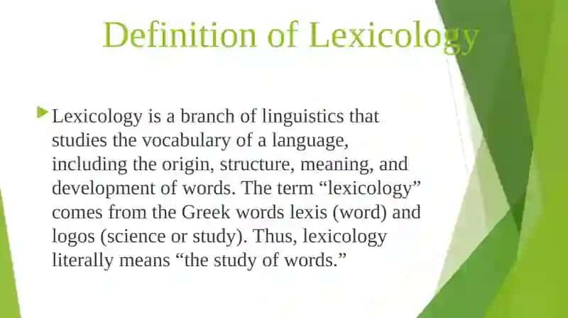Lexicology as a Science. General Characteristic Features of Modern English 2