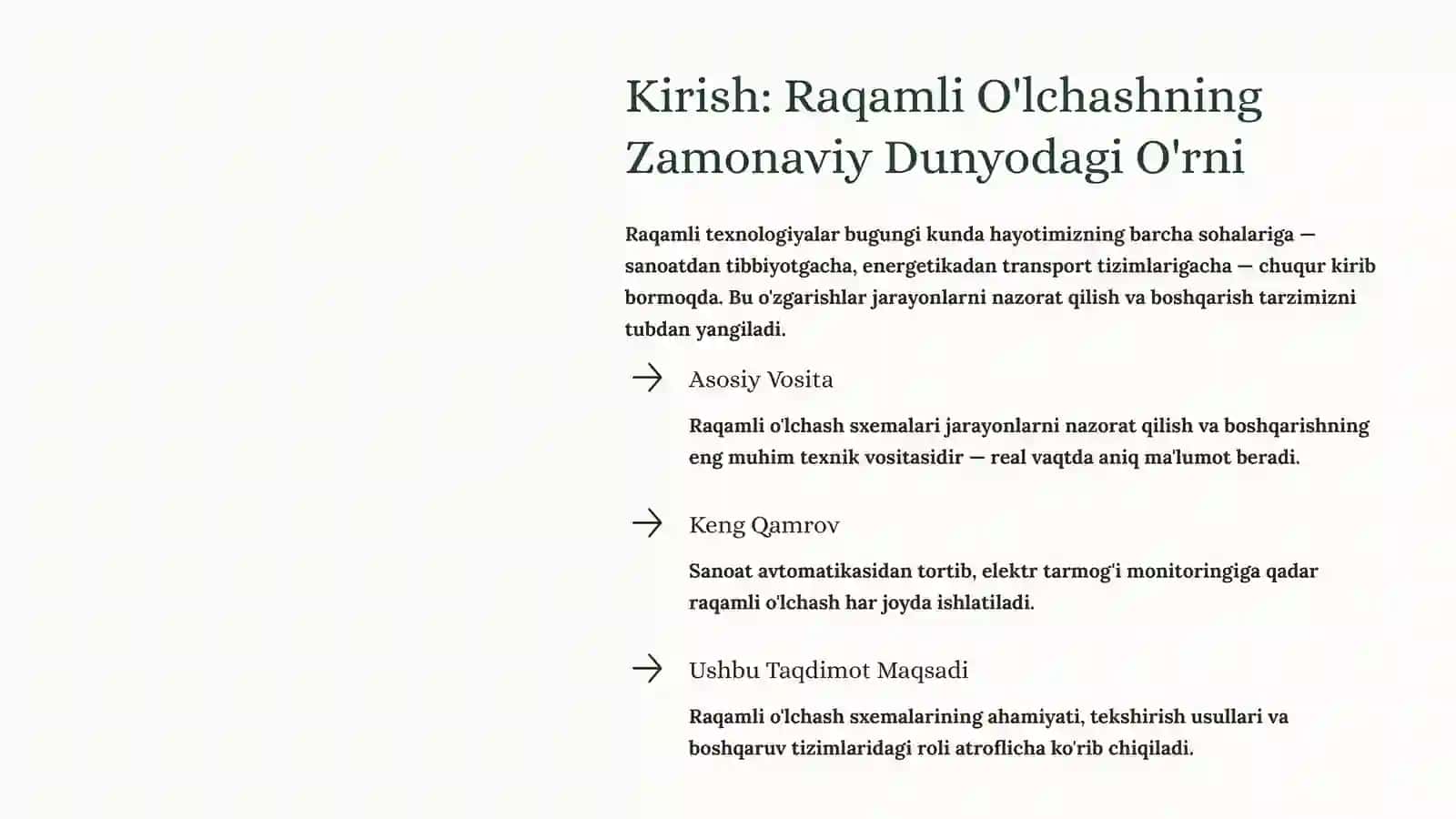 Raqamli O'lchash Sxemalarini Tekshirish 2