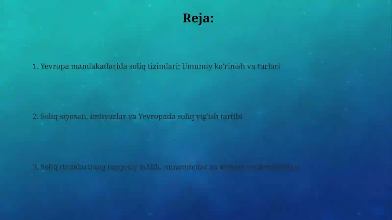 Yevropa davlatlarida soliq tizimi 2