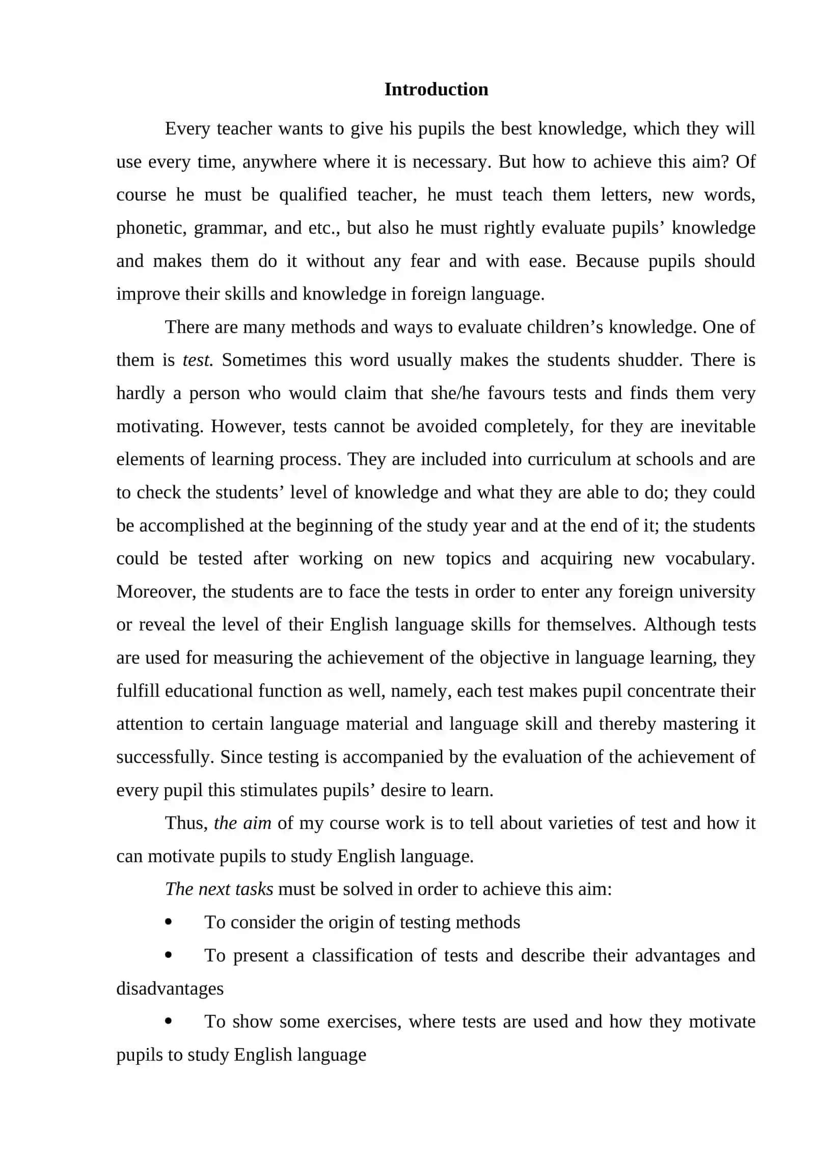 Testing and Kinds of Tests on Learning Foreign Language 2