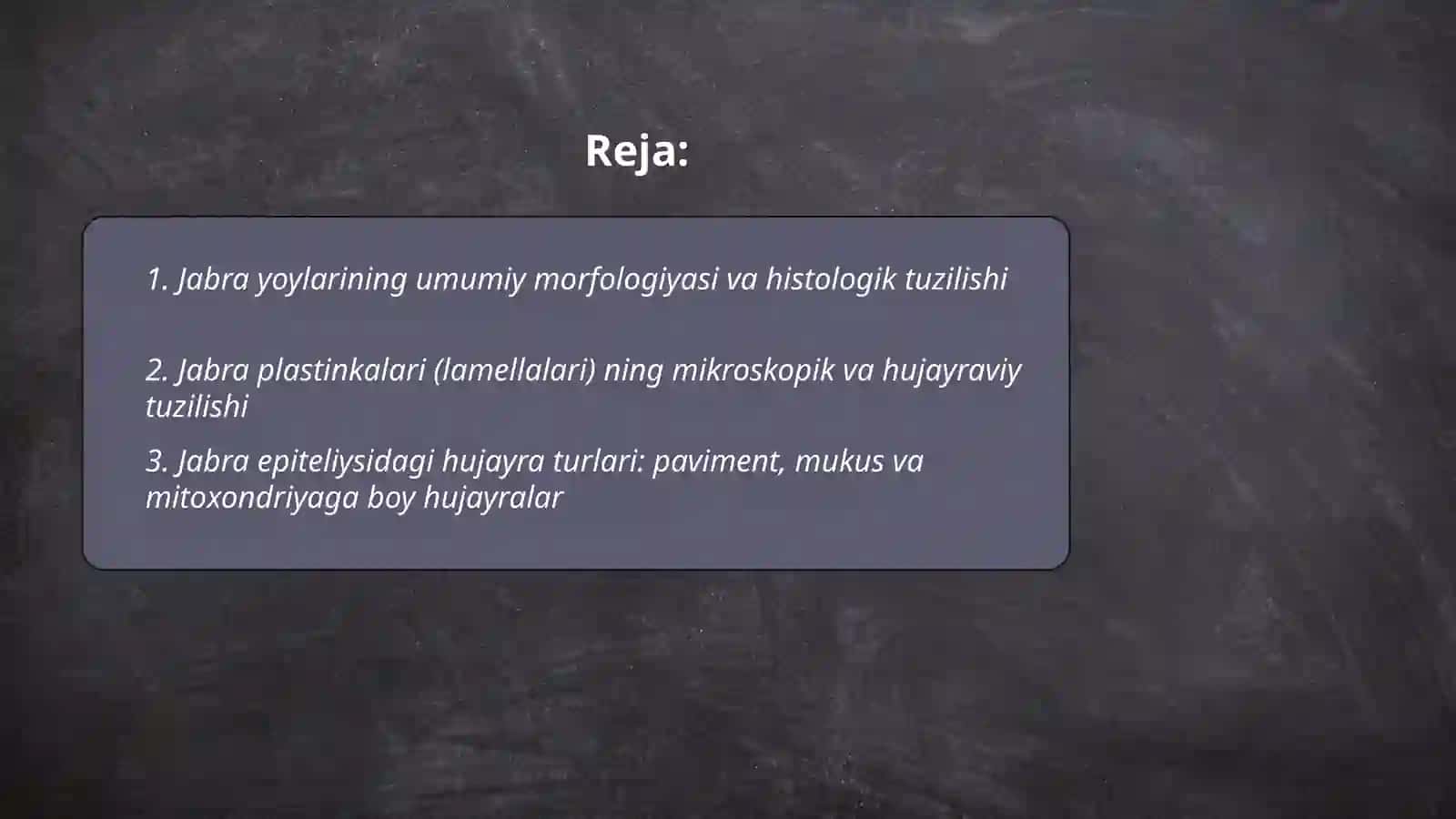 Baliqlarning jabra aparati gistalogiyasi 2