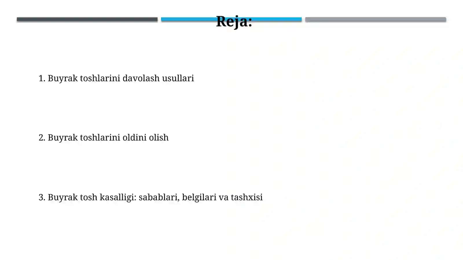 Buyrak tosh kasalliklari 2