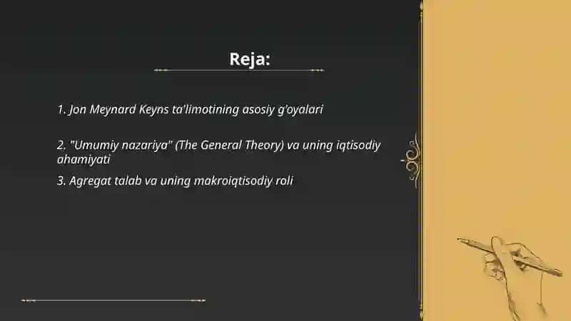 Jon Meynard Keyns talimoti haqida 2