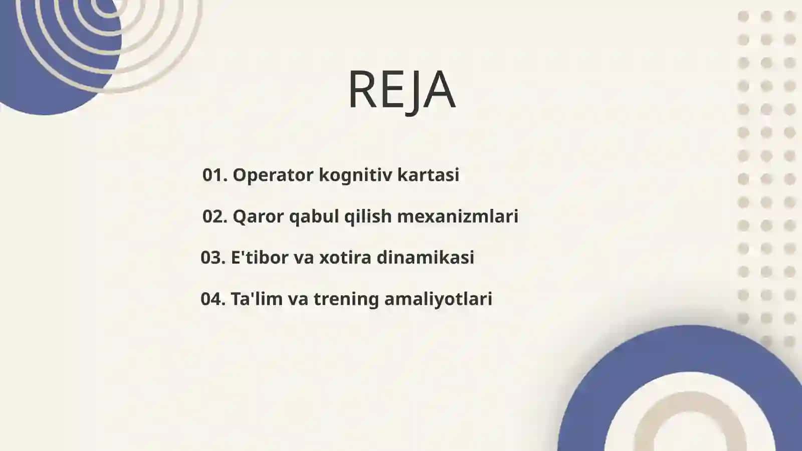 Operatorning faoliyatida bilish jarayonlarining o’rni 2