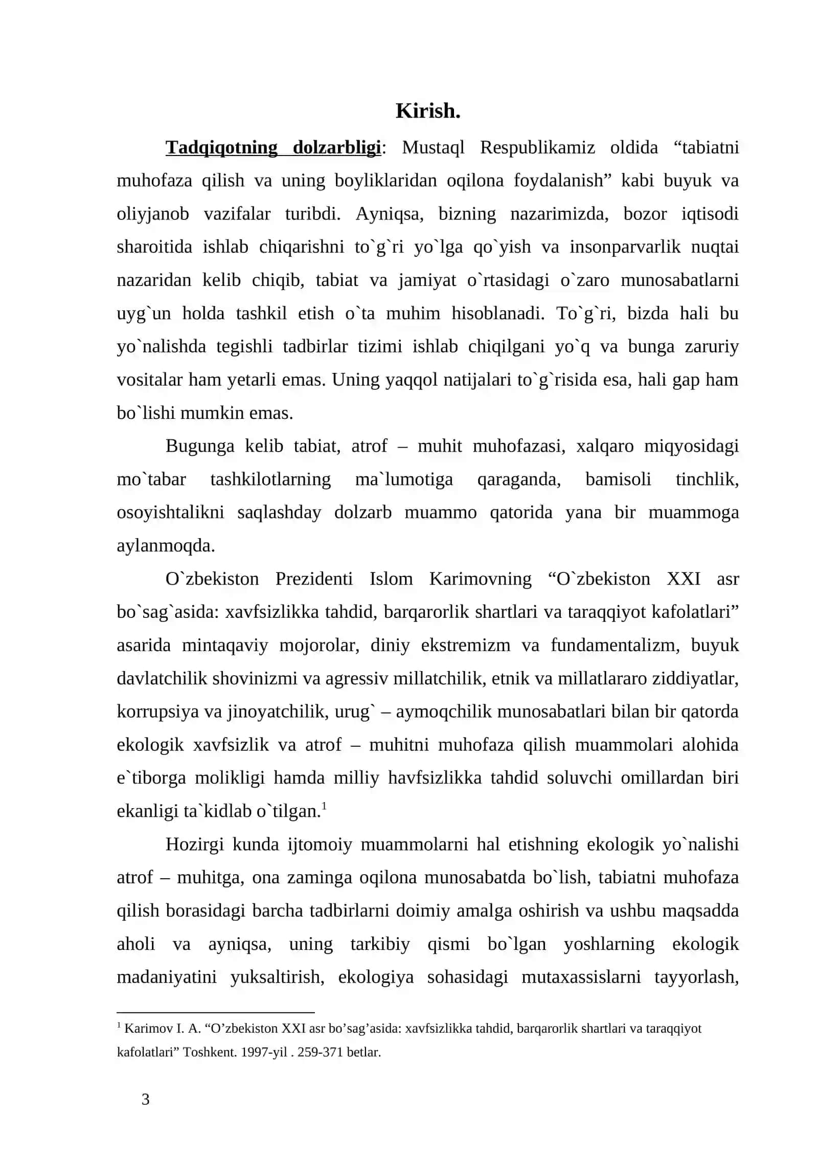O`zbekistonda ekologik muammolar va ularning hal etilishi 2