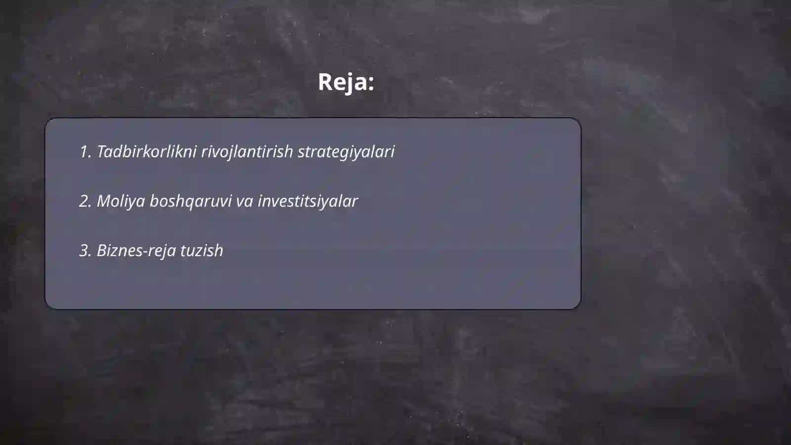Tadbirkorlik sohasi 2