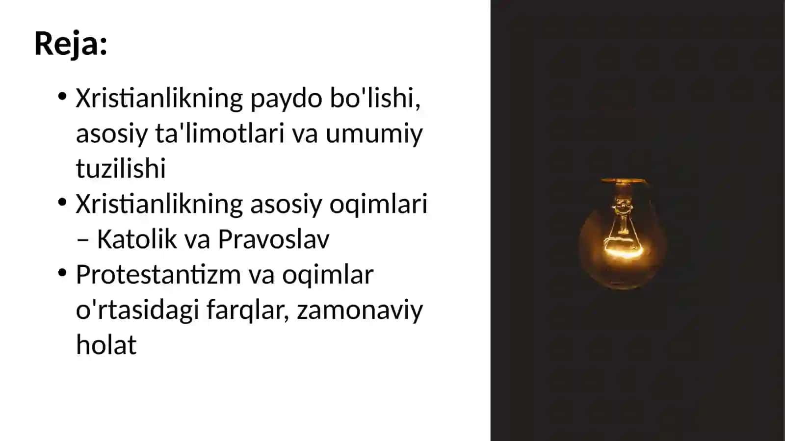 Xristianlik diniy ta'limoti, uning asosiy oqimlari 2