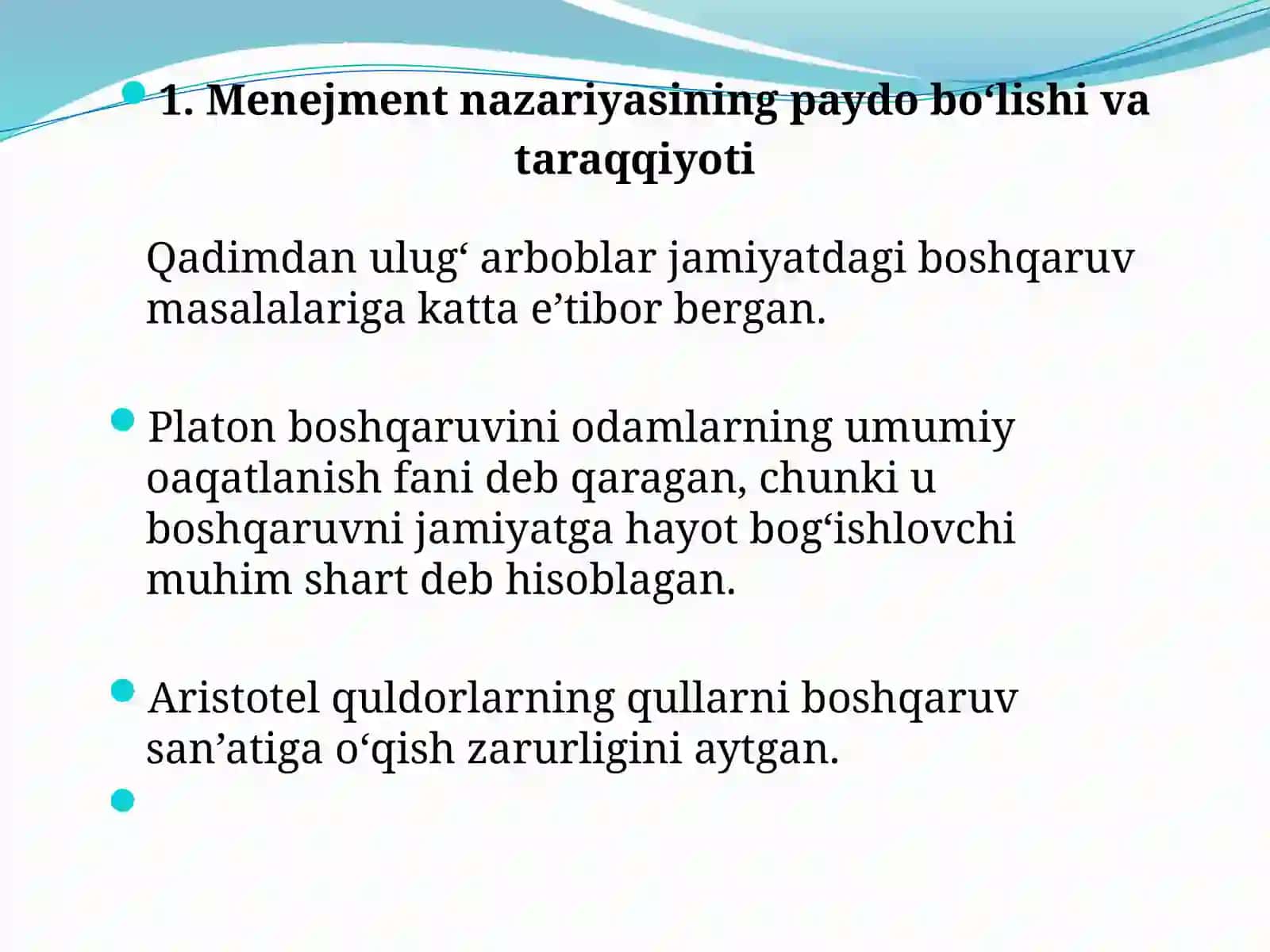 Menejment nazariyasining shakllanishivarivojlanishi 2