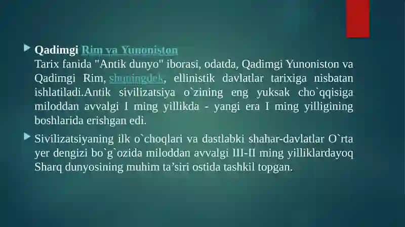 Qadimgi Yunoniston Silviziatsiyasi 2