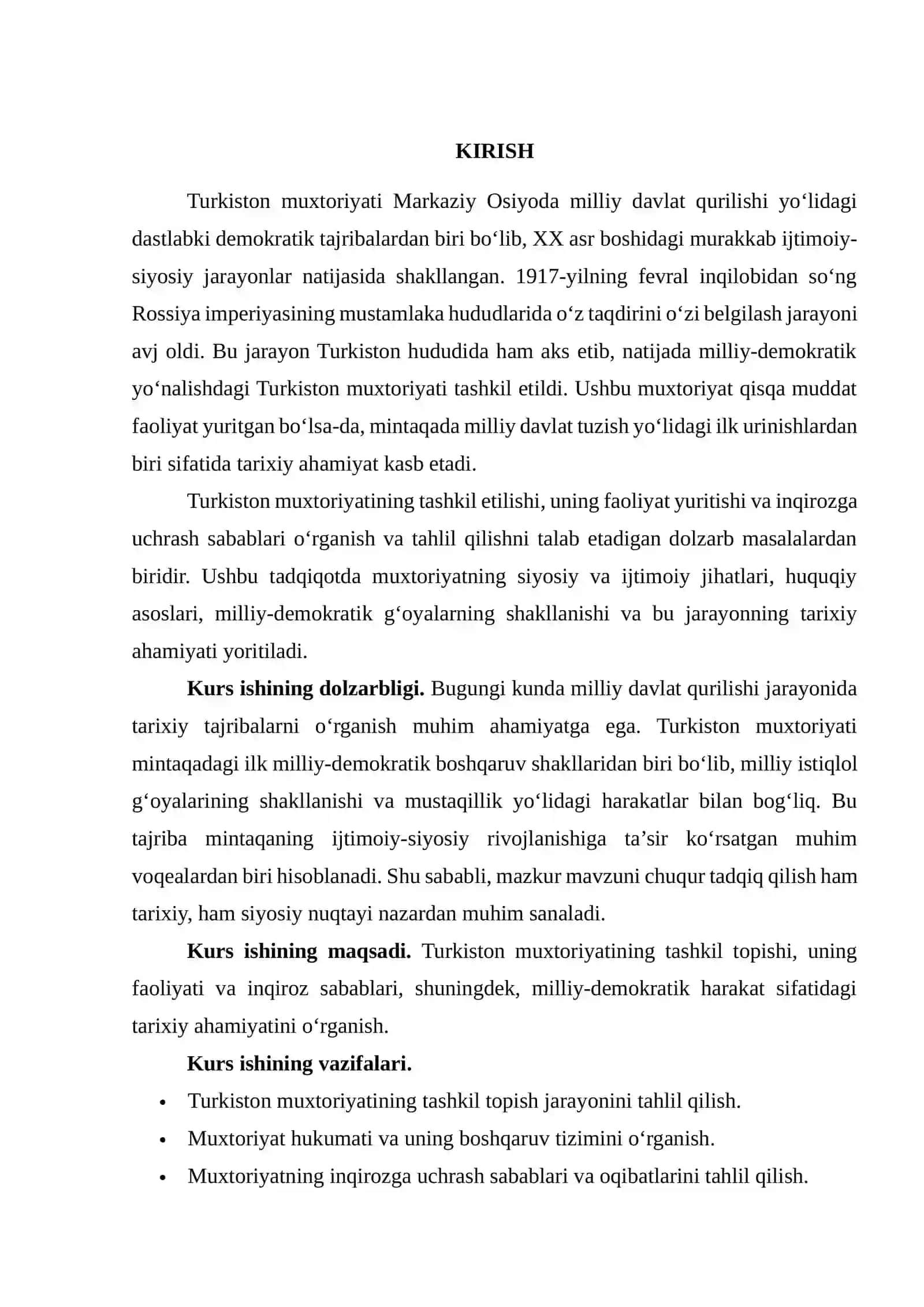 TURKISTON MUXTORIYATI MILLIY DEMOKRATIKNING DASTLABKI TAJRIBASI 2