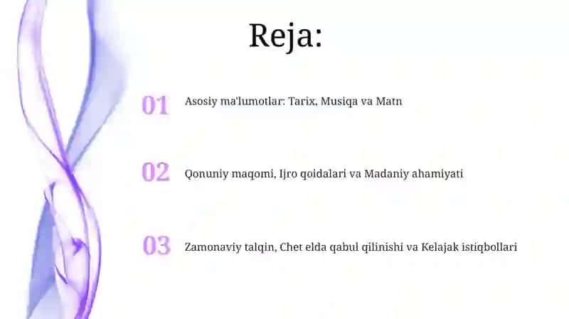 O'zbekiston Respublikasi Madhiyasi 2