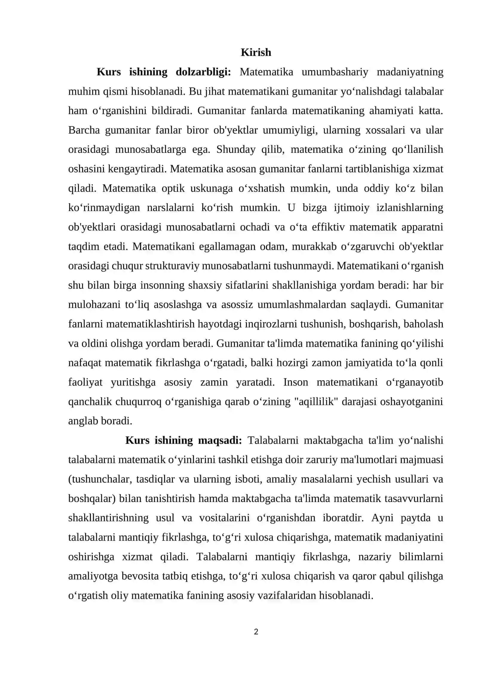 BOSHLANG‘ICH SINFDA MATEMATIKA O‘QITISH METODIKASI 2