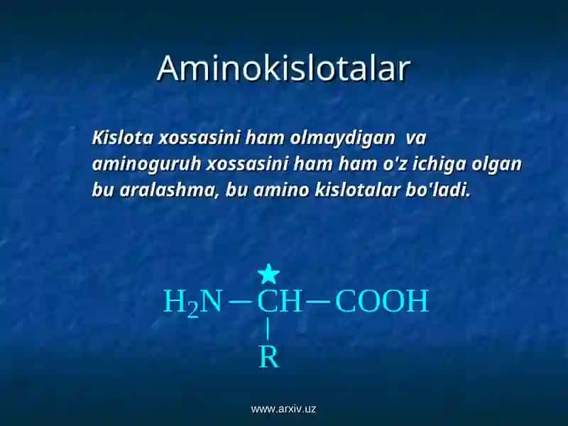 Aminokislota va oqsillar 2