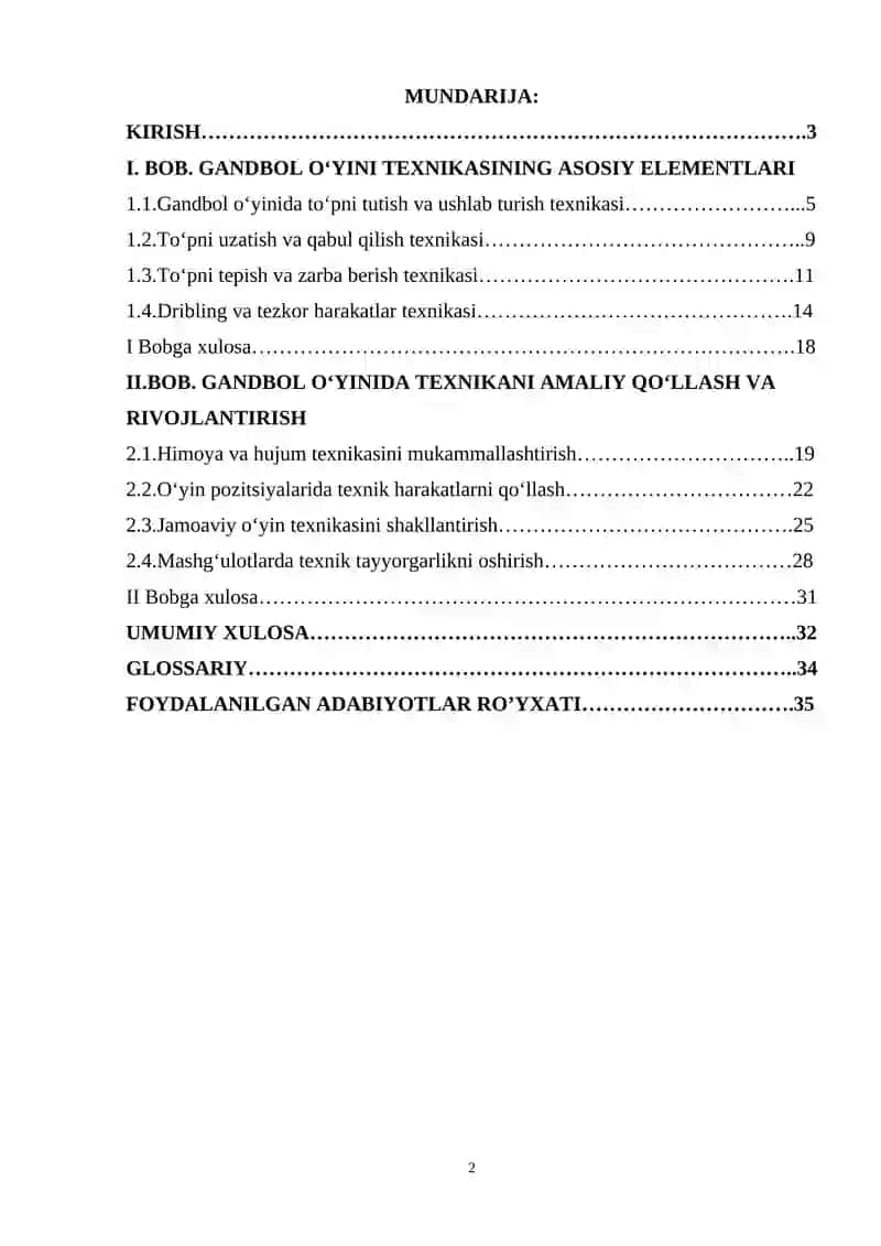 Gandbol o‘yini texnikasi 2