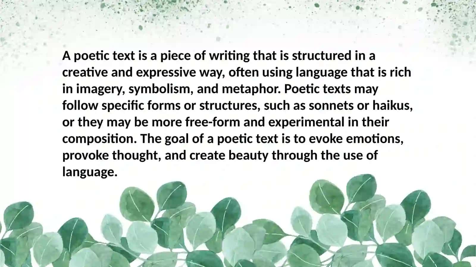 Poetic Text Structure and Expression 2