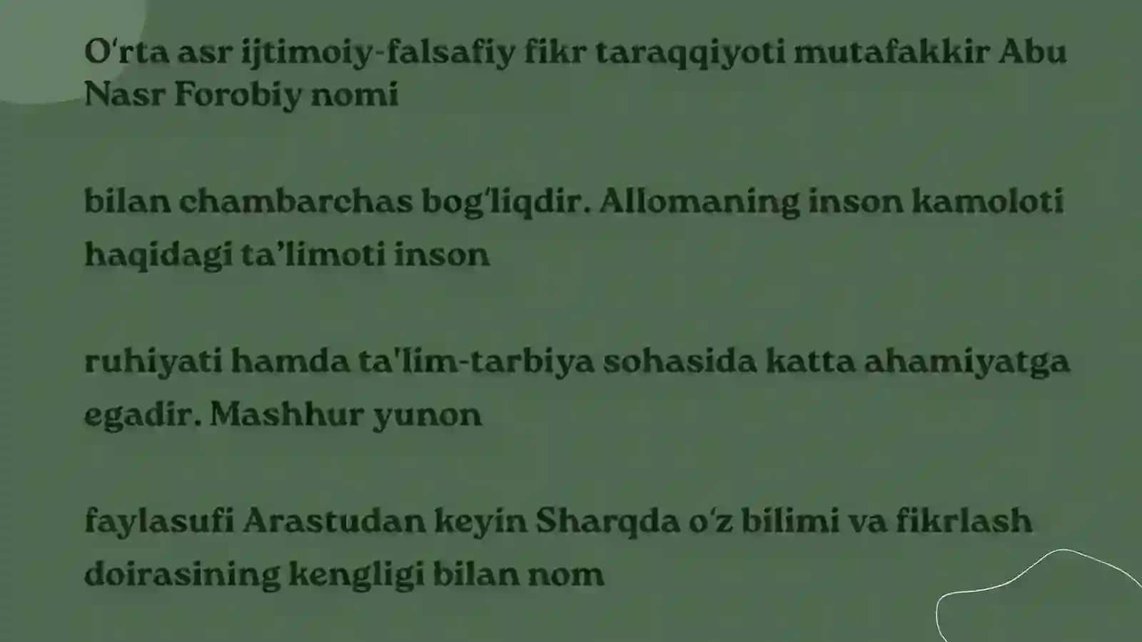 Oʻrta asrlarda sharq allomalarining psixologik qarashlari 2