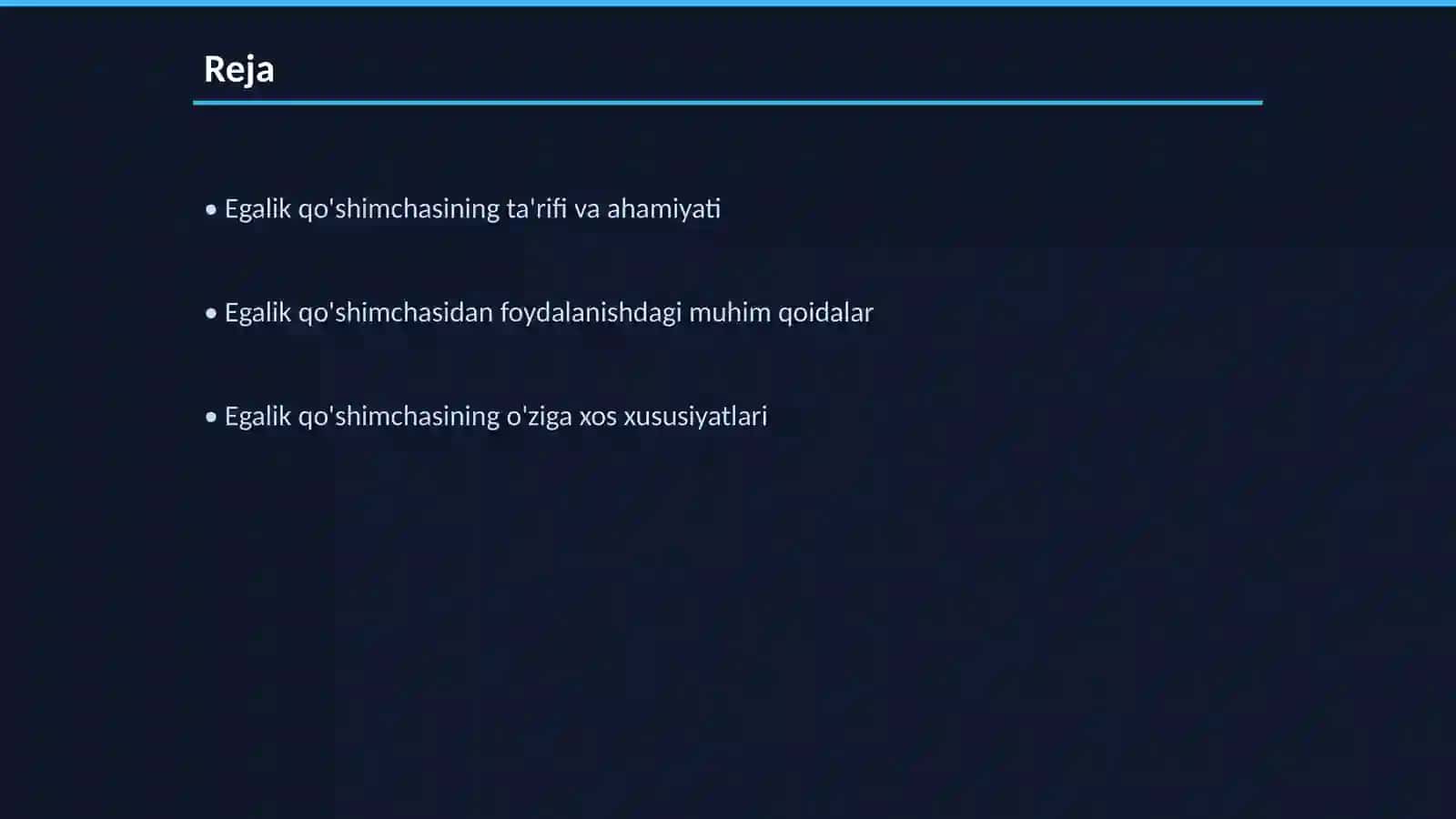 Egalik qo'shimchasidan foydalanish normalari 2