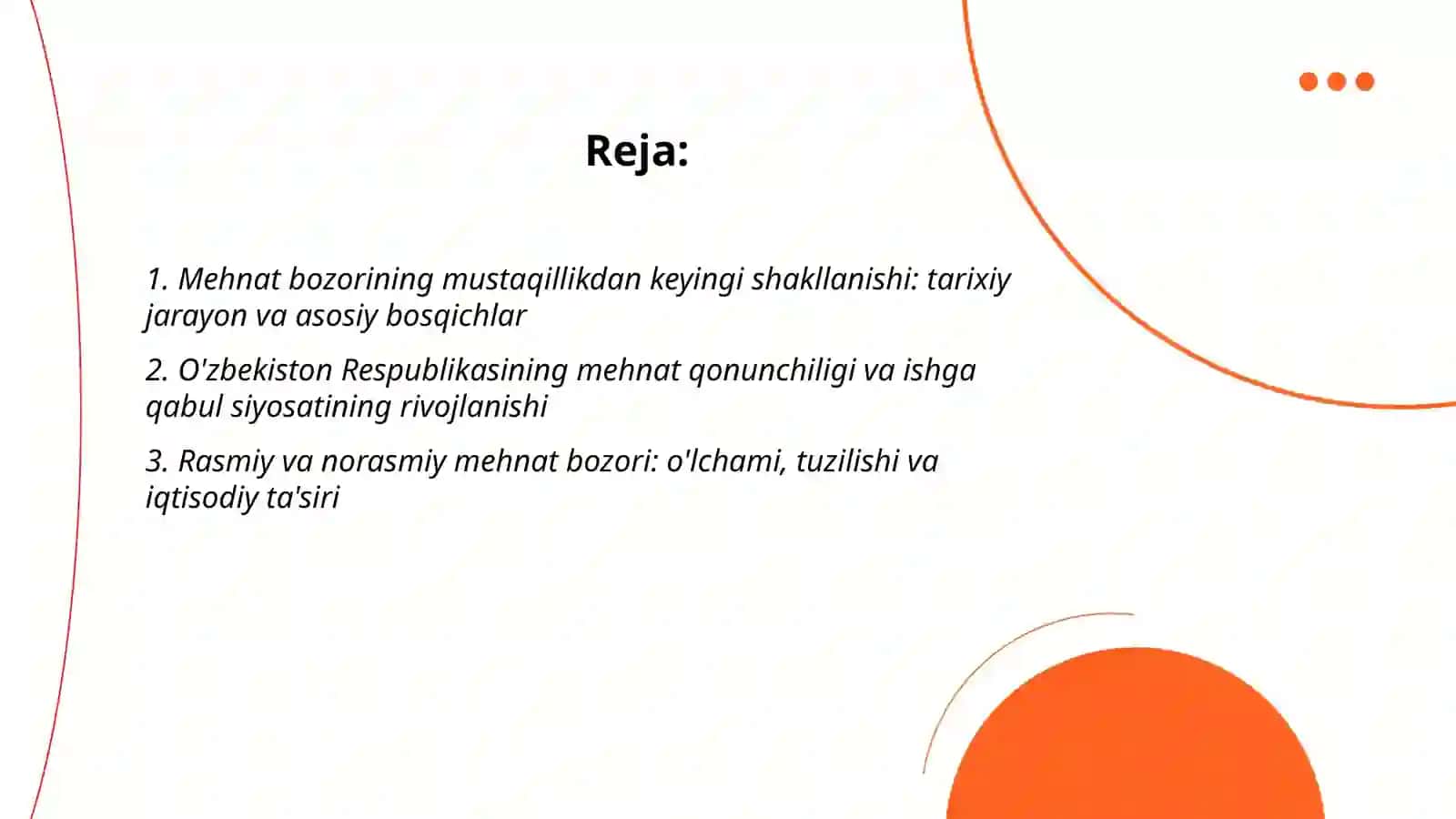 O'zbekiston Respublikasida mehnat bozorining shakllanishi va ishsizlikning o'ziga xos xususiyatlari 2