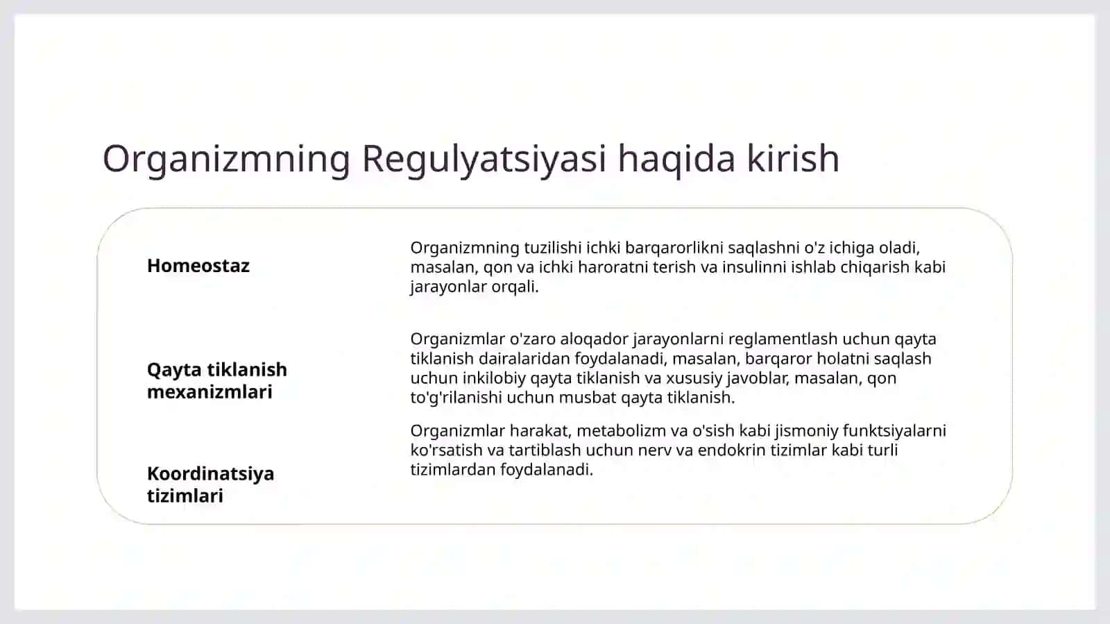 Organizmning chiniqtirish usullari 2