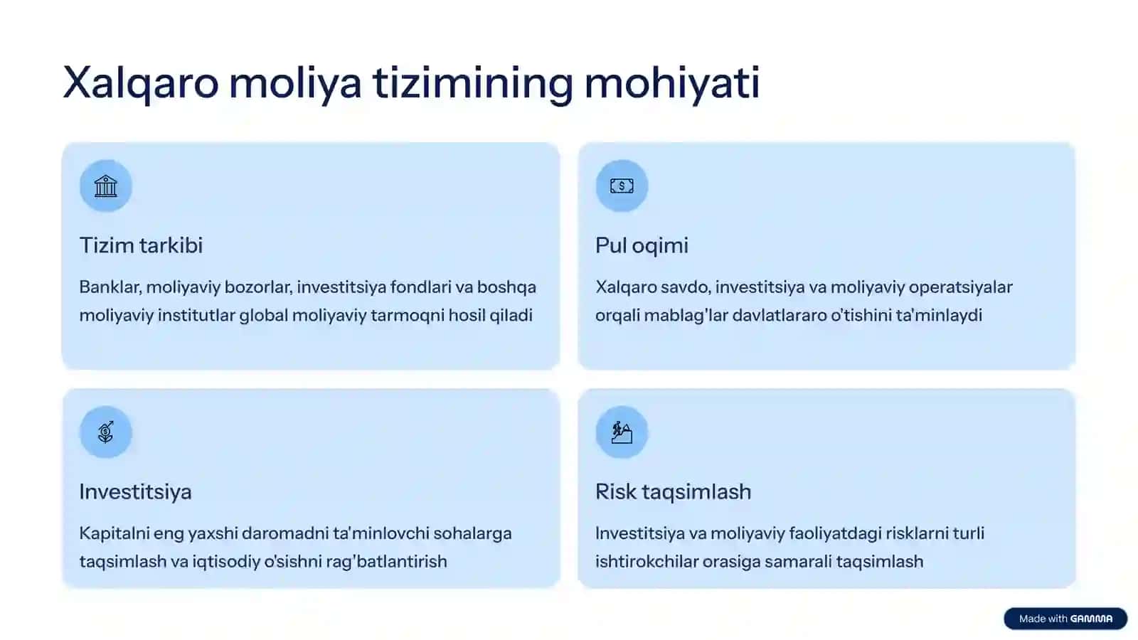 Xalqaro moliya tizimi 2