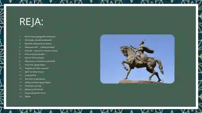 Temuriylar davlatining tarixiy geografiyasi 2