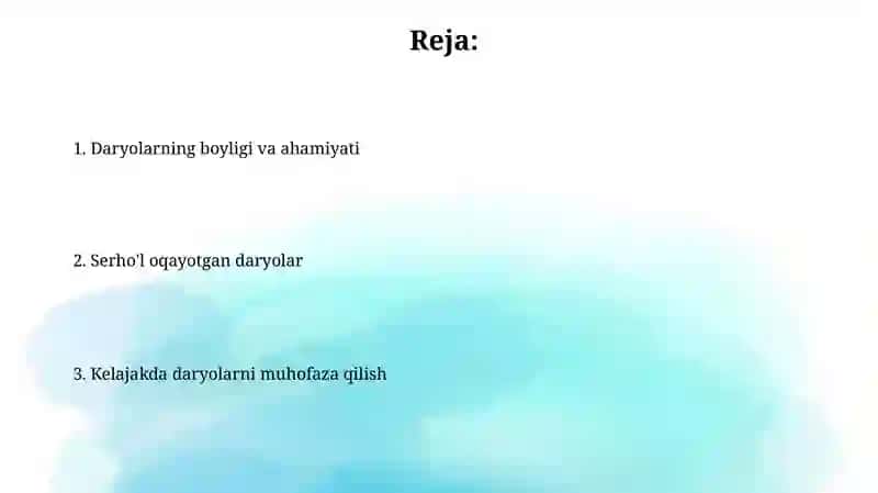 Daryolarni Ifloslanishdan Himoya Qilish 2