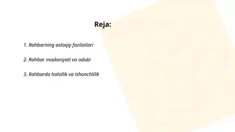 Rahbar fazilati va madaniyati 2