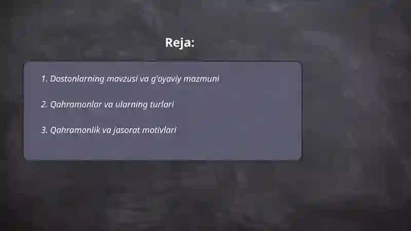 Xalq dostonlari va ularning oʻziga xos xususiyatlari 2