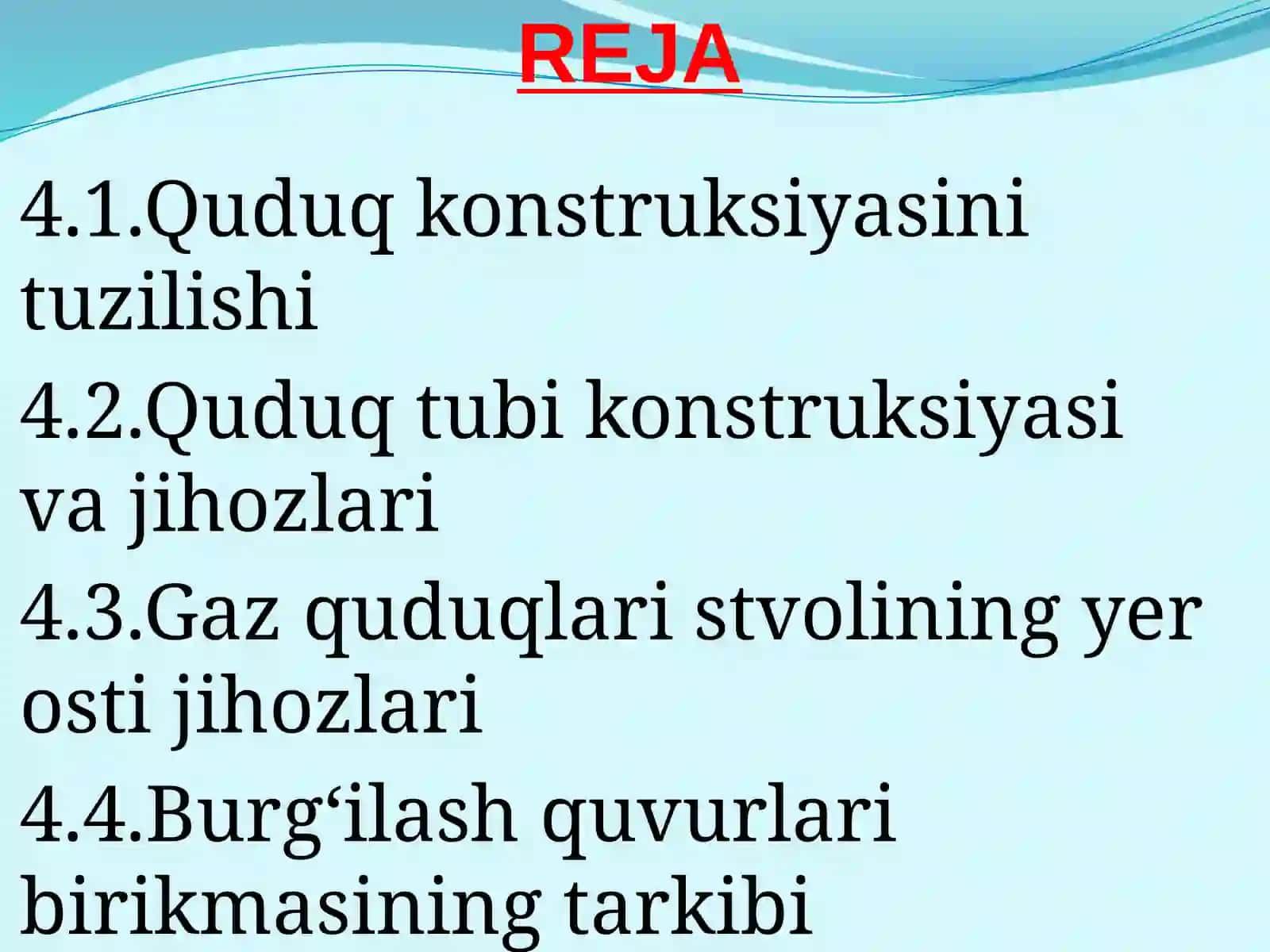 Neft va gaz quduqlariningjihozlari 2