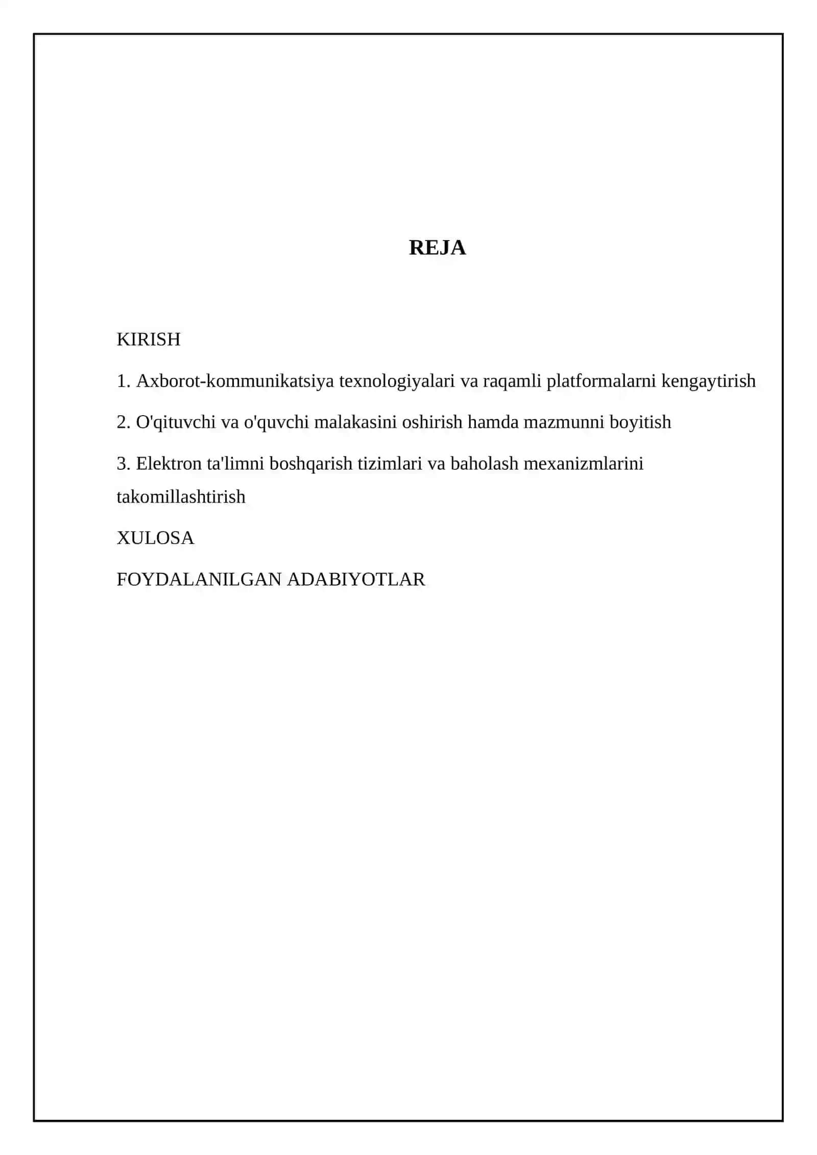 O'zbekistonda elektron talimini rivojlantirish yonalishlari 2