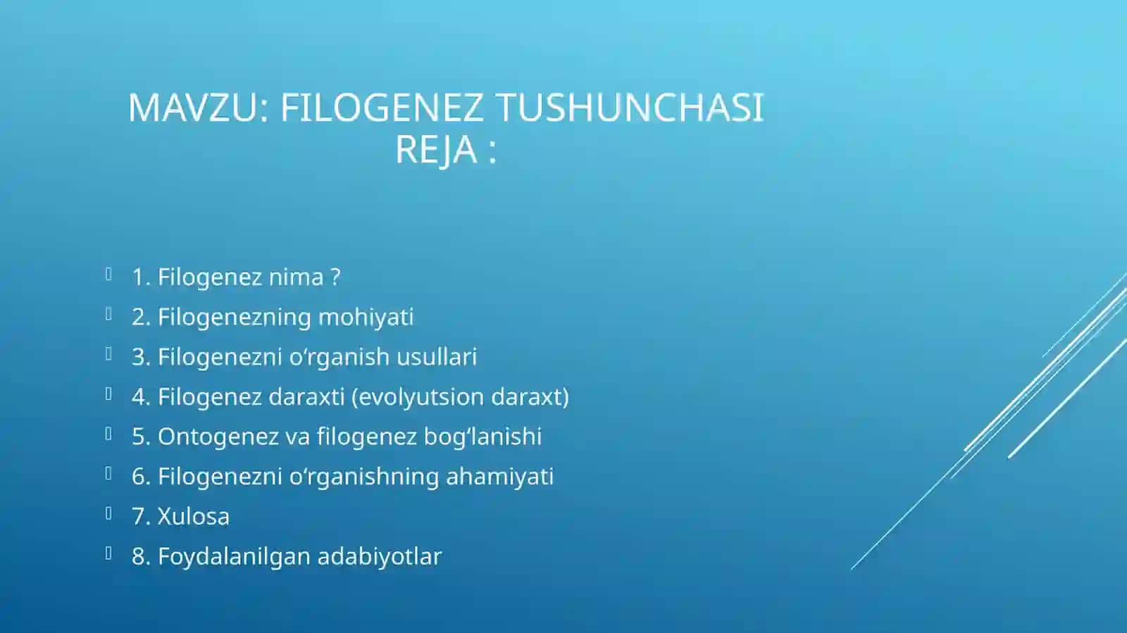 Filogenez tushunchasi 2