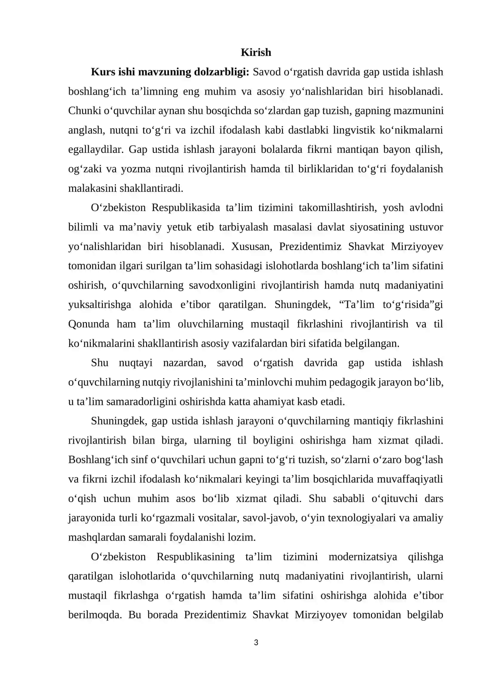 Savod o‘rgatish davrida gap ustida ishlash 2