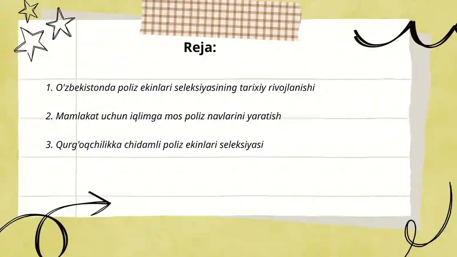 O'zbekistonda poliz ekinlari seleksiyasi 2