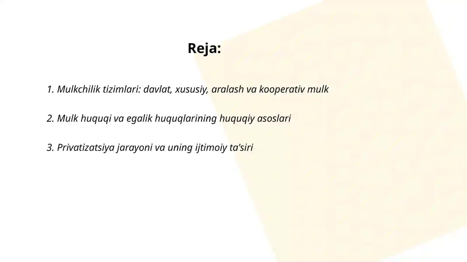 Mulkchilik munosabatlari va ijtimoiy soha 2