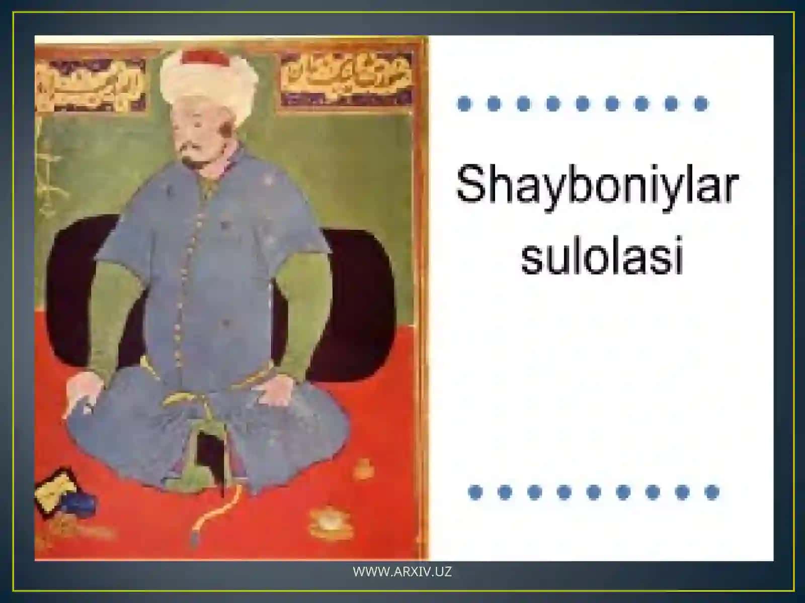 Shayboniylar davlati tuzumi 2